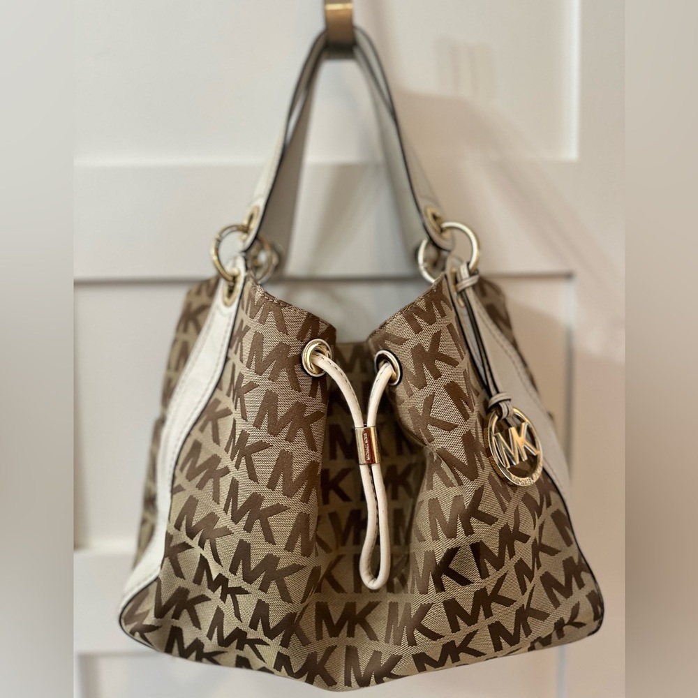 Michael Kors Brown and Cream Women's Bag